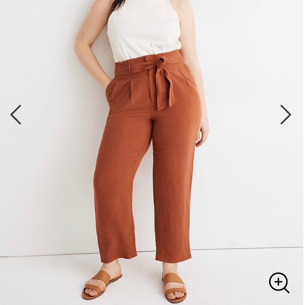 Madewell - Linen-Blend Paperbag Pants